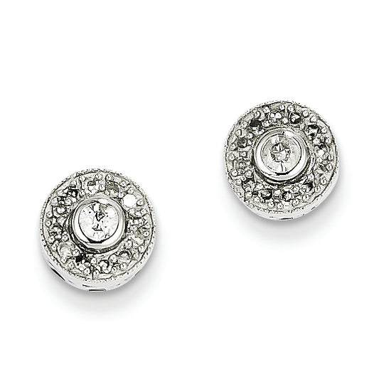 0.3 Carat 14K White Gold 0.25ct Diamond Round Post Earrings