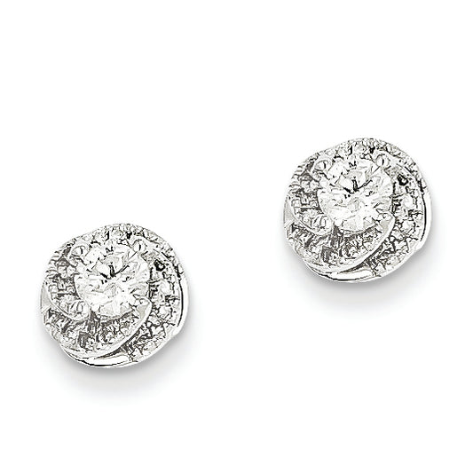 0.6 Carat 14K White Gold Diamond Post Earrings