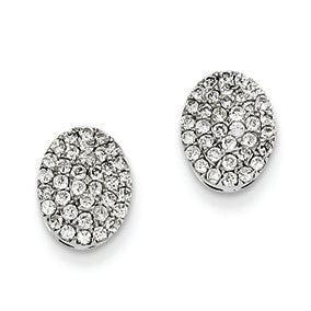 0.5 Carat 14K White Gold Diamond Oval Post Earrings