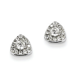 0.4 Carat 14K White Gold Diamond Triangle Post Earrings