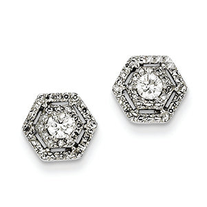 0.5 Carat 14K White Gold Diamond Post Earrings