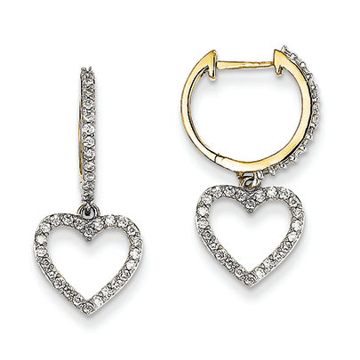 0.4 Carat 14K Gold Diamond Hinged Hoop Earrings