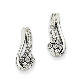 0.1 Carat 14K White Gold Diamond  Post Earrings