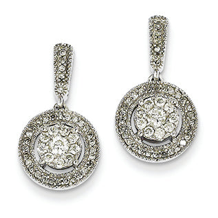 0.5 Carat 14K White Gold Round Diamond Post Earrings