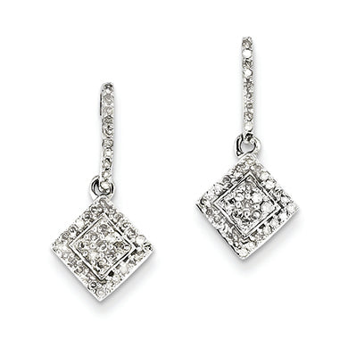 0.4 Carat 14K White Gold Diamond Cluster Post Earrings