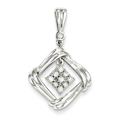 0.3 Carat 14K White Gold Diamond Pendant