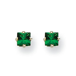 0.6 Carat 14K White Gold Tsavorite Earrings