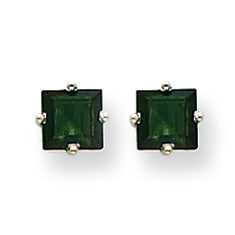 1.4 Carat 14K White Gold Green Tourmaline Earrings