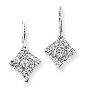 0.2 Carat 14K White Gold Vintage Diamond Earrings