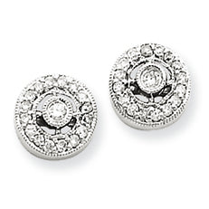 0.2 Carat 14K White Gold Vintage Diamond Earrings