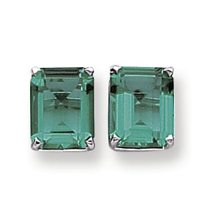 6.3 Carat 14K Gold Mount St. Helens Diamond emerald stud earring