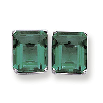 10.5 Carat 14K Gold Mount St. Helens Diamond emerald stud earring