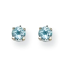 0.5 Carat 14K White Gold Aquamarine Post Earrings