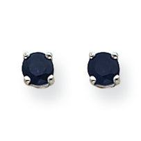 0.8 Carat 14K White Gold Sapphire Earrings