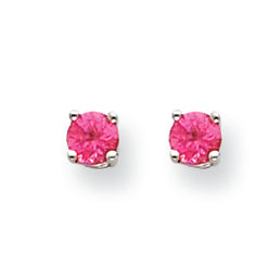 0.6 Carat 14K White Gold Pink Spinel Earrings