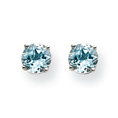0.9 Carat 14K White Gold Aquamarine Earrings