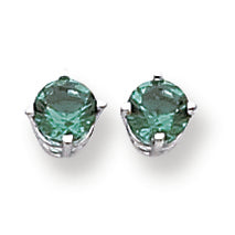 1.1 Carat 14K White Gold 5mm Mount St. Helens earring