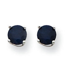 1.5 Carat 14K White Gold Sapphire Earrings