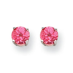 1.1 Carat 14K White Gold Pink Spinel Earrings