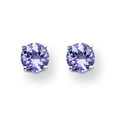 1.2 Carat 14K White Gold Tanzanite Earrings