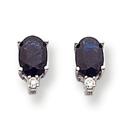 2.4 Carat 14K Gold Sapphire Diamond earring