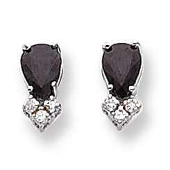 2.1 Carat 14K Gold Sapphire Diamond earring