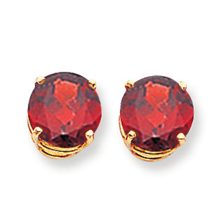 6.2 Carat 14K Gold 9mm Garnet earring