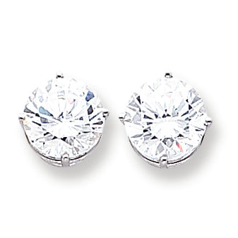 14K White Gold 10mm Cubic Zirconia earring