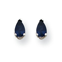 0.6 Carat 14K White Gold Sapphire Earrings