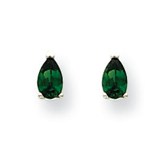 0.5 Carat 14K White Gold Tsavorite Earrings