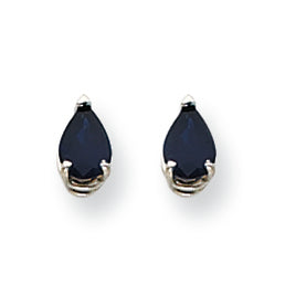 1.1 Carat 14K White Gold Sapphire Earrings