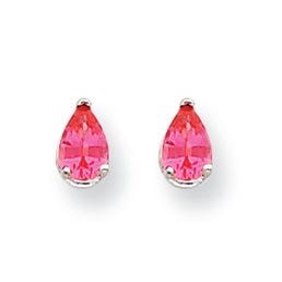 1 Carat 14K White Gold Pink Spinel Earrings