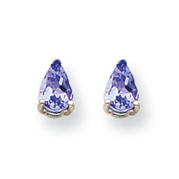 1.7 Carat 14K White Gold Tanzanite Earrings