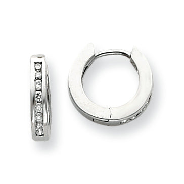 14K Gold white diamond and gemstone earring mtg