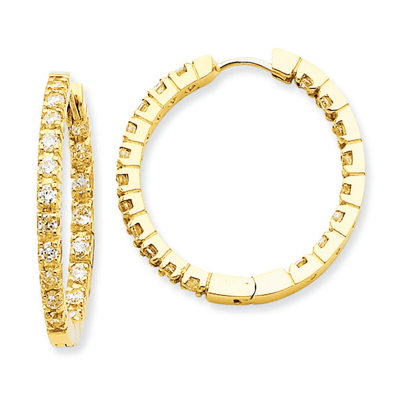 14K Gold diamond hinged hoops mtg