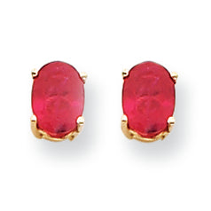 1.4 Carat 14K Gold Ruby Earrings