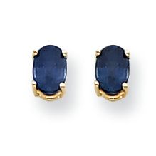 1.4 Carat 14K Gold Sapphire Earrings
