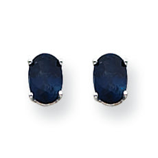 1.4 Carat 14K White Gold Sapphire Earrings