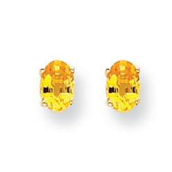 1.3 Carat 14K Gold Yellow Sapphire Earrings
