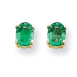 1.6 Carat 14K Gold Emerald Earrings