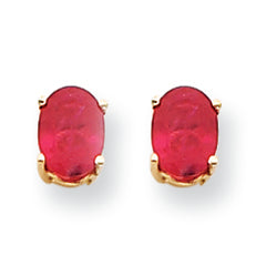 2.3 Carat 14K Gold Ruby Earrings