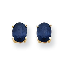 2.3 Carat 14K Gold Sapphire Earrings