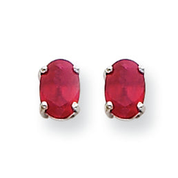 2.3 Carat 14K White Gold Ruby Earrings