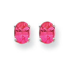 1.8 Carat 14K White Gold Pink Spinel Earrings