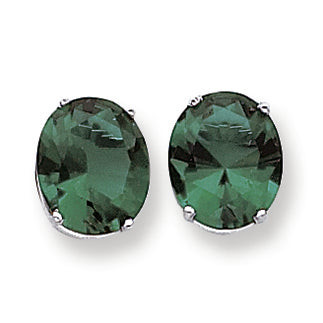 10.5 Carat 14K Gold Mount St. Helens Diamond oval stud earring