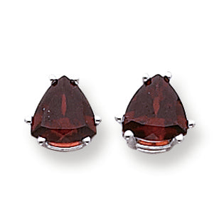 4.5 Carat 14K Gold Garnet Diamond trillion stud earring