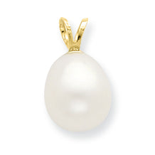 14K Gold 8mm Freshwater Cultured Rice Pearl Pendant