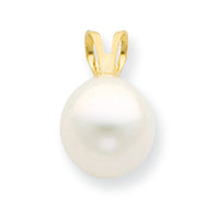 14K Gold 7mm White Freshwater Cultured Pearl Pendant
