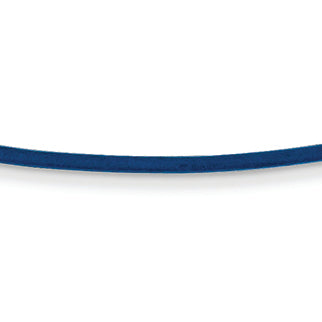 14K Gold 1.6mm 16in Royal Blue Leather Cord Necklace 16 Inches