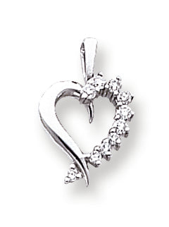 0.2 Carat 14K White Gold Diamond heart pendant